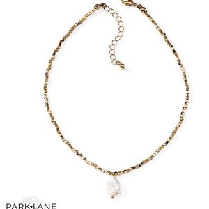 NWOT park lane gold necklace with pearl pendant. Can’t remember the name